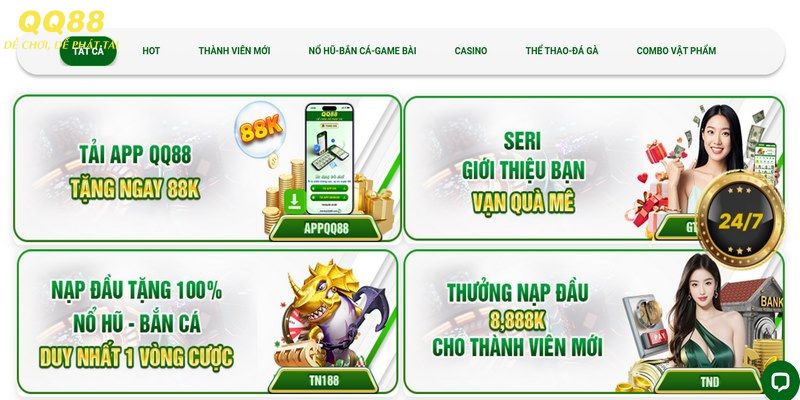 Hướng dẫn nhận khuyến mãi QQ88 đơn giản mỗi ngày