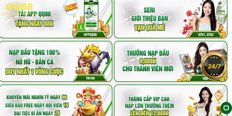 Tổng quan chính sách khuyến mãi nhà cái QQ88